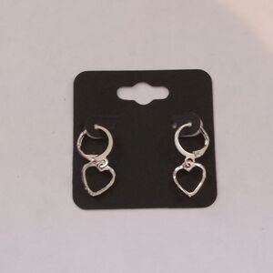 Elegant Silver Heart Earrings